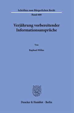 Cover Verjährung vorbereitender Informationsansprüche