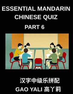 Cover Essential Mandarin Chinese Quiz (Part 6)- Master Chinese with Ease Moderate Level Simplified Character Tests Using Fun Left-Right Column Matching Puzzles for All HSK Levels and Age Groups