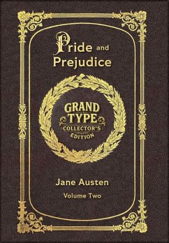 Cover Large Print - Pride and Prejudice, Volume 2 of 2 - Grand Type Collector's Edition - Matte Hardcover with Dust Jacket