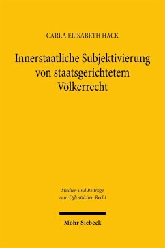 Cover Innerstaatliche Subjektivierung von staatsgerichtetem Völkerrecht