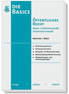 Die Basics Öffentliches Recht I - Verfassungsrecht, Staatshaftungsrecht - Hemmer, Karl-Edmund; Wüst, Achim; Kudlich, Hans; Mielke, Martin; Grieger, Michael