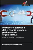 Pratiche di gestione delle risorse umane e performance organizzativa