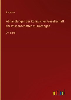 Cover Abhandlungen der Königlichen Gesellschaft der Wissenschaften zu Göttingen