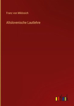 Cover Altslovenische Lautlehre