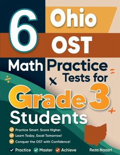 Cover 6 Ohio OST Math Practice Tests for Grade 3 Students