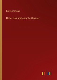 Cover Ueber das hrabanische Glossar
