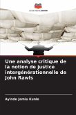 Une analyse critique de la notion de justice intergénérationnelle de John Rawls