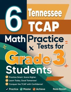 Cover 6 Tennessee TCAP Math Practice Tests for Grade 3 Students