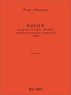 Cover Rasch 2 für 4 Saxophone (SATBar), Percussion und Klavier Partitur