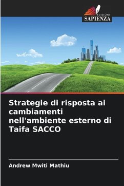 Cover Strategie di risposta ai cambiamenti nell'ambiente esterno di Taifa SACCO