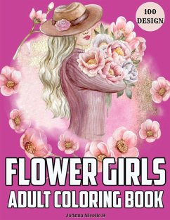 Cover Flower girls adult coloring book