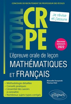 L'épreuve orale de leçon mathématiques et français (eBook, ePUB) - Duszynski, Manuelle; Petit, Thomas