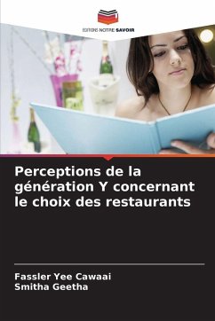 Cover Perceptions de la génération Y concernant le choix des restaurants