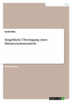 Cover Entgeltliche Übertragung eines Mitunternehmeranteils