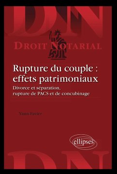 Cover Rupture du couple : effets patrimoniaux. Divorces et séparation, rupture de PACS et de concubinage (eBook, PDF)