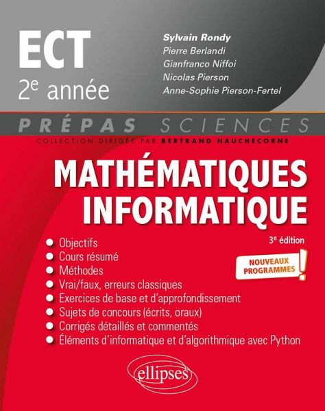 Mathématiques - Informatique - prépas ECT 2e année - Programme 2022 (eBook, PDF)
