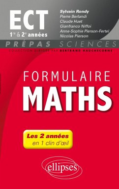Cover Formulaire Maths ECT 1re et 2e années (eBook, PDF)