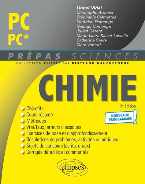 Chimie PC/PC* - Programme 2022 (eBook, PDF) Chimie PC/PC* - Programme 2022 (eBook, PDF)