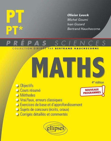 Mathématiques PT/PT* - Programme 2022 (eBook, PDF) Mathématiques PT/PT* - Programme 2022 (eBook, PDF)