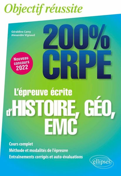 L'épreuve écrite d'histoire, géographie, EMC - CRPE Nouveau concours 2022 (eBook, ePUB) L'épreuve écrite d'histoire, géographie, EMC - CRPE Nouveau concours 2022 (eBook, ePUB)