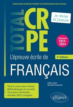 Cover Réussir l'épreuve écrite de français - CRPE - Concours 2023-2024 - 2e édition (eBook, ePUB)