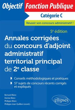 Cover Annales corrigées du concours d'adjoint administratif territorial principal de 2e classe (eBook, ePUB)