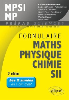 Cover Formulaire MPSI/MP Maths -Physique-chimie - SII - 2e édition (eBook, PDF)