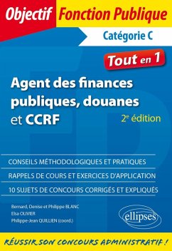 Agent des finances publiques, douanes et CCRF - Catégorie C - Tout-en-un - 2e édition (eBook, PDF) - Quillien Blanc