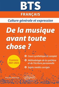 Cover BTS De la musique avant toute chose ? - Culture générale et expression - Examens 2021 et 2022 (eBook, ePUB)