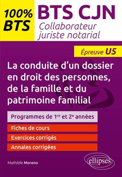 La conduite d'un dossier en droit des personnes, de la famille et du patrimoine familial (U5) (eBook, PDF) - Moreno, Mathilde