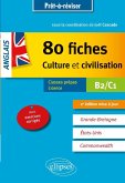 Anglais. 80 fiches de culture et civilisation. Grande-Bretagne, Etats-Unis, Commonwealth (avec exercices corrigés). B2-C1 - 2e édition mise à jour (eBook, PDF)