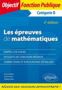 Cover Les épreuves de mathématiques aux concours de catégorie B - 2e édition (eBook, PDF)
