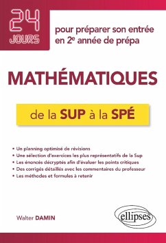 Cover Mathématiques de la Sup à la Spé - 24 jours pour préparer son entrée en 2e année de prépa (eBook, PDF)