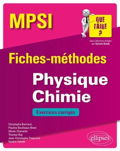 Cover Physique Chimie MPSI - Fiches-méthodes et exercices corrigés (eBook, PDF)