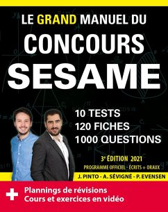 Cover Le Grand Manuel du concours SESAME (écrits + oraux) Edition 2021 - 120 fiches, 120 vidéos de cours, 10 tests, 1000 questions + corrigés en vidéo (eBook, PDF)