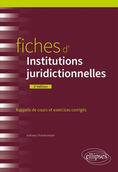 Fiches d'Institutions juridictionnelles (eBook, ePUB) - Chamboredon, Anthony