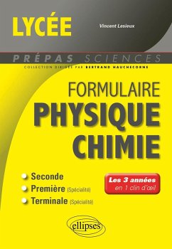 Formulaire Lycée - Physique-chimie (eBook, PDF) - Lesieux, Vincent