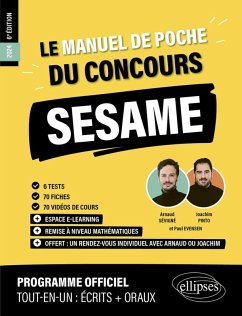 Le Manuel de POCHE du concours SESAME (écrits + oraux) (eBook, PDF) - Evensen, Paul; Pinto, Joachim; Sévigné, Arnaud