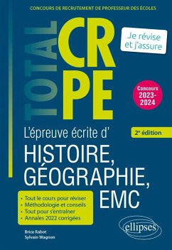 Cover Réussir l'épreuve écrite d'histoire, géographie, enseignement moral et civique - CRPE - Concours 2023-2024 - 2e édition (eBook, PDF)