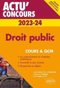 Cover Droit public 2023-2024 - Cours et QCM (eBook, ePUB)