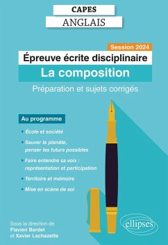 Cover CAPES Anglais - Epreuve écrite disciplinaire - La composition - Session 2024 (eBook, ePUB)
