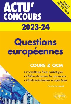 Cover Questions européennes 2023-2024 - Cours et QCM (eBook, ePUB)
