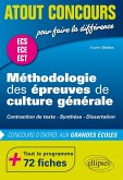 Méthodologie des épreuves de culture générale - Contraction de texte, Synthèse, Dissertation - Concours d'entrée des écoles de commerce, prépas ECS, ECE et ECT - 72 fiches (eBook, PDF)