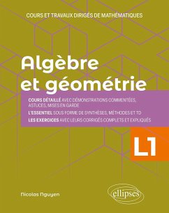Cover Algèbre et géométrie - Licence 1re année - Cours et travaux dirigés de mathématiques (eBook, PDF)