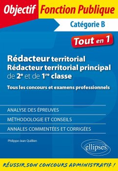 Cover Rédacteur territorial, rédacteur territorial principal de 2e et de 1re classe - Tous les concours et examens professionnels (eBook, PDF)