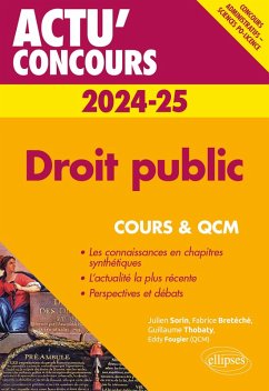 Droit public 2024-2025 - Cours et QCM (eBook, ePUB) - Bretéché, Fabrice; Fougier, Eddy; Sorin, Julien; Thobaty, Guillaume
