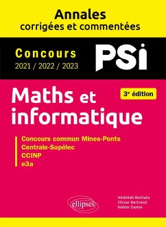 Cover Maths et informatique. PSI. Annales corrigées et commentées. Concours 2021/2022/2023 (eBook, PDF)