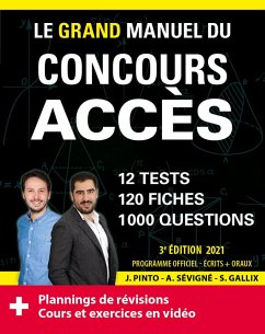 Cover Le Grand Manuel du concours ACCES (écrits + oraux) Edition 2021 - 120 fiches, 120 vidéos de cours, 12 tests, 1000 questions + corrigés en vidéo (eBook, PDF)