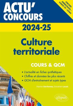 Culture territoriale 2024-2025 - Cours et QCM (eBook, ePUB) - Derkenne, Marine; Lecat, Donatien