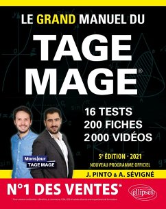 Cover Le Grand Manuel du TAGE MAGE - N°1 DES VENTES - 16 tests blancs + 200 fiches de cours + 2000 vidéos - Édition 2021 (eBook, PDF)